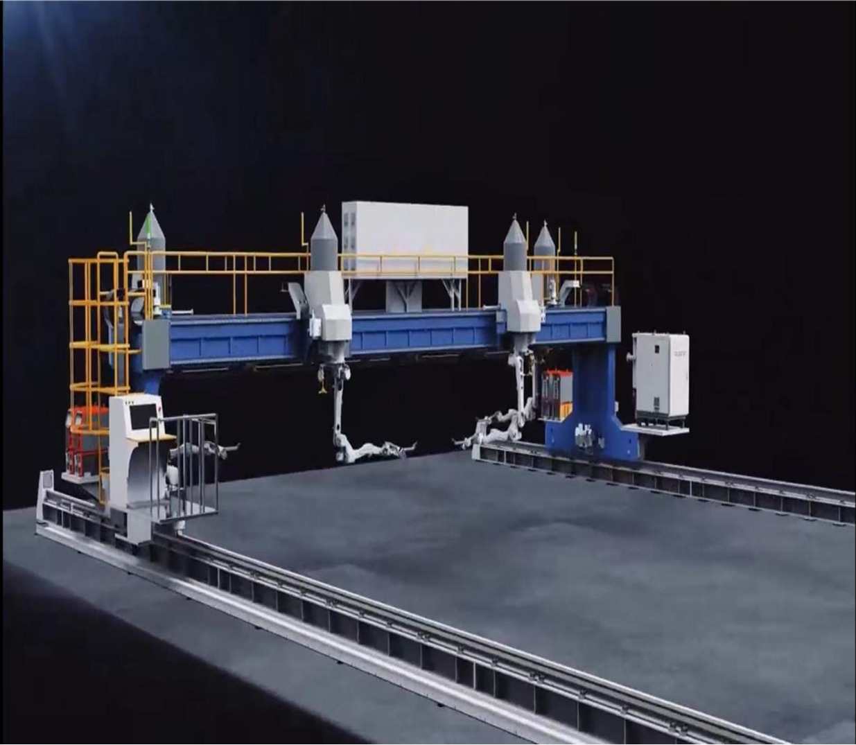intelligent-welding-workstation-portal-frame-ground-rail-system